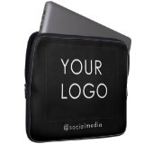Berufliches Firmenlogo Schwarz Laptopschutzhülle (Vorne Rechts)