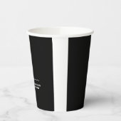 Berufliches Firmenlogo - Schwarz Pappbecher (Links)