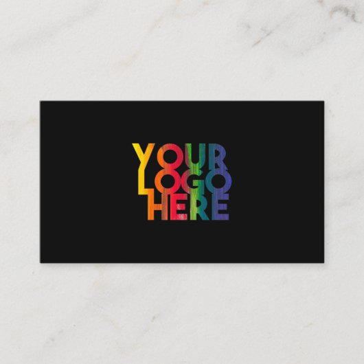 Berufliches Firmenlogo Schwarz Visitenkarte (Vorderseite)