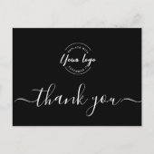 Berufliches Firmenlogo Schwarz-weiß Postkarte (Vorderseite)