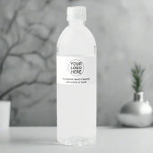 Berufliches Firmenlogo Schwarz/Weiß Wasserflaschenetikett