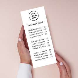 Berufliches Firmenlogo - Schwarzweißservice Werbekarte