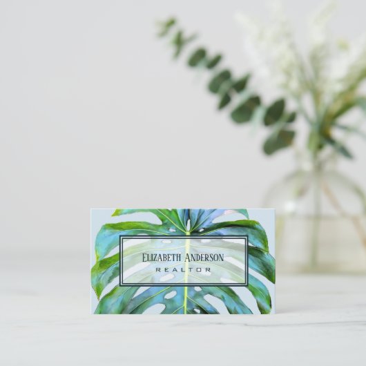 Berufliches Firmenlogo Tropische Vegetation Visitenkarte (Stehend Vorderseite)
