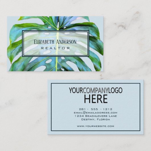 Berufliches Firmenlogo Tropische Vegetation Visitenkarte (Vorne/Hinten)