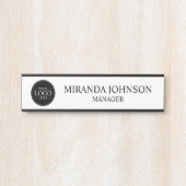 Berufliches Firmenlogo Türschild (Vorderseite )