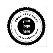 Berufliches Firmenlogo und Text Gummistempel (Prägung)