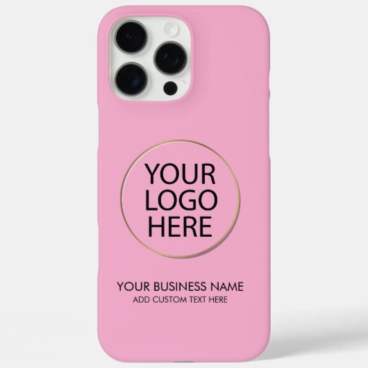 Berufliches Firmenlogo und Textfirma rosa Case-Mate iPhone Hülle (Rückseite)