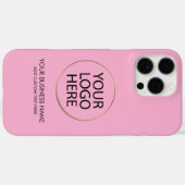 Berufliches Firmenlogo und Textfirma rosa Case-Mate iPhone Hülle (Rückseite (Horizontal))