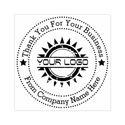 Berufliches Firmenlogo Vielen Dank Gummistempel (Prägung)