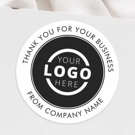 Berufliches Firmenlogo - Vielen Dank Runder Aufkleber