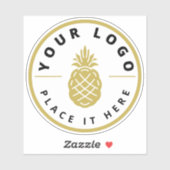 Berufliches Firmenlogo Wasserflasche Aufkleber (Blatt)