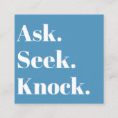 Berufliches Förderkreuz Quadratische Visitenkarte (Vorderseite)