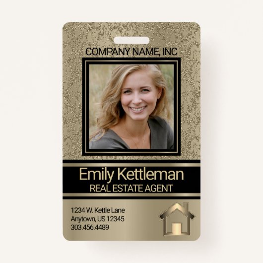 Berufliches Foto Abzeichen - Gold Ausweis (Vorderseite)