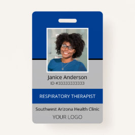 Berufliches Foto Blau und Grau Sicherheit der Mita Ausweis