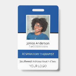 Berufliches Foto Blue Employee ID Abzeichen Ausweis