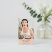 Berufliches Foto der modernen Makeup-Künstlerin Pf Visitenkarte (Stehend Vorderseite)