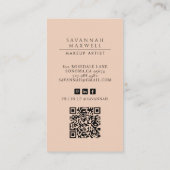 Berufliches Foto der modernen Makeup-Künstlerin Pf Visitenkarte (Rückseite)