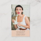 Berufliches Foto der modernen Makeup-Künstlerin Pf Visitenkarte (Vorderseite)