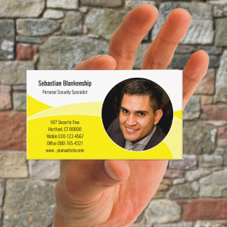 Berufliches Foto für abstrakte Gelbe Sicherheit Visitenkarte