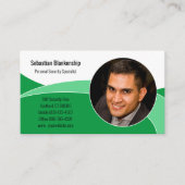 Berufliches Foto für abstrakte grüne Sicherheit Visitenkarte (Vorderseite)