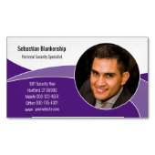 Berufliches  Foto für abstrakte Lila Sicherheit Magnetische Visitenkarte (Vorderseite)