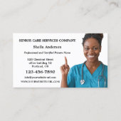 Berufliches Foto für die Betreuung älterer Mensche Visitenkarte (Vorderseite)