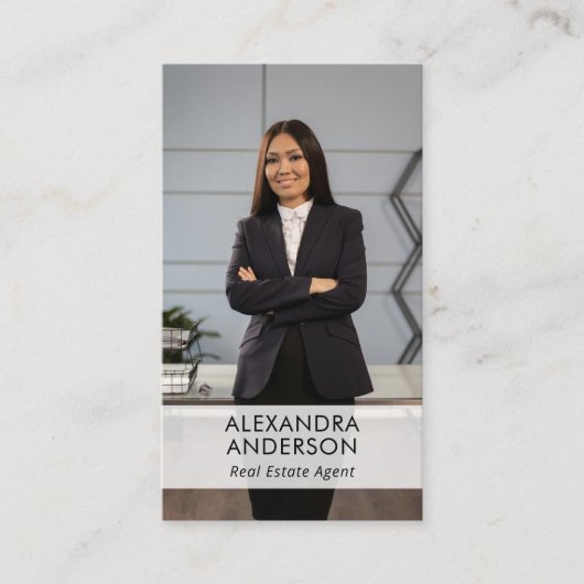 Berufliches Foto für elegante Business-Logos Visitenkarte (Vorderseite)