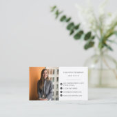 Berufliches Foto für moderne Geschäftsmitarbeiter Visitenkarte (Stehend Vorderseite)