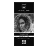 Berufliches Foto für Werbeaktionen für Schwarzunte Werbekarte (Vorne)