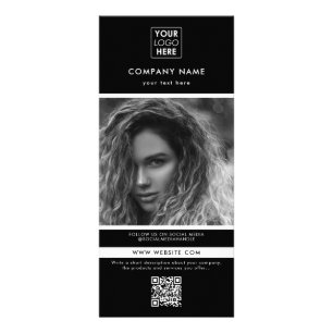 Berufliches Foto für Werbeaktionen für Schwarzunte Werbekarte