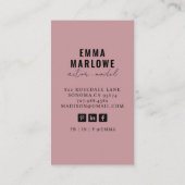 Berufliches Foto-Headshot des modernen Schauspielm Visitenkarte (Rückseite)