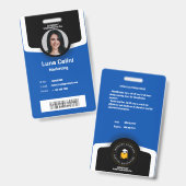 Berufliches Foto-ID-Abzeichen - Anpassen mit dem L Ausweis (Vorder- & Rückseite)