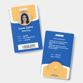 Berufliches Foto-ID-Abzeichen - Anpassen mit dem L Ausweis (Vorder- & Rückseite)