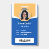 Berufliches Foto-ID-Abzeichen - Anpassen mit dem L Ausweis (Vorderseite)