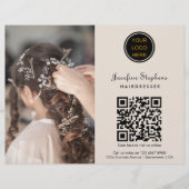 Berufliches Foto l Business-Logo und QR-Code-Salon Flyer (Vorne)
