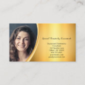 Berufliches Foto mit Goldlackierung Visitenkarte (Vorderseite)