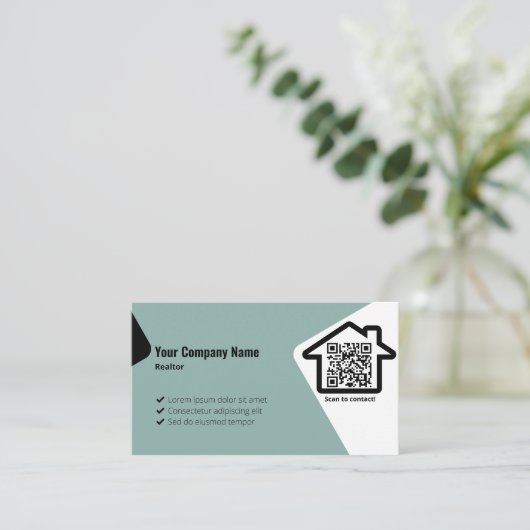 Berufliches Foto mit unserem Blue Realtor Visitenkarte (Stehend Vorderseite)