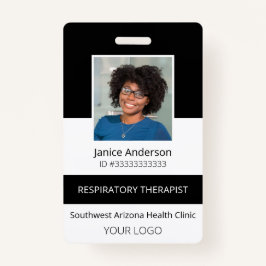 Berufliches Foto Mitarbeiter Schwarze ID-Abzeichen Ausweis