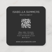 Berufliches Foto Modernes Minimalistisches Elegant Quadratische Visitenkarte (Rückseite)