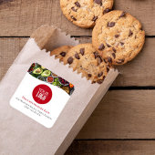 Berufliches Foto oder Logo für die Werbung Quadratischer Aufkleber