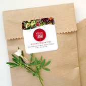 Berufliches Foto oder Logo für die Werbung Quadratischer Aufkleber