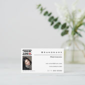 Berufliches Foto oder Logo in klassischem Weiß Visitenkarte (Stehend Vorderseite)