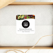 Berufliches Foto oder Logo-Werbung schwarz Quadratischer Aufkleber