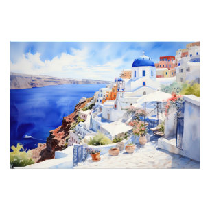 Berufliches Foto Papier (Satin) Oia Santorini