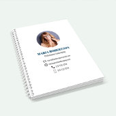 Berufliches Foto QR-Code Blau Notizblock