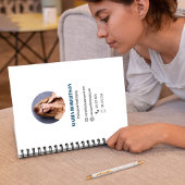 Berufliches Foto QR-Code Blau Notizblock