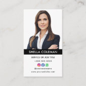 Berufliches Foto Qr Code Instagramm Facebook Visitenkarte (Vorderseite)