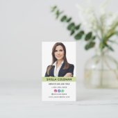 Berufliches Foto Qr Code Instagramm Facebook Visitenkarte (Stehend Vorderseite)