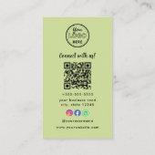 Berufliches Foto Qr Code Instagramm Facebook Visitenkarte (Rückseite)