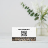 Berufliches Foto QR-Code Stone Wall Visitenkarte (Stehend Vorderseite)